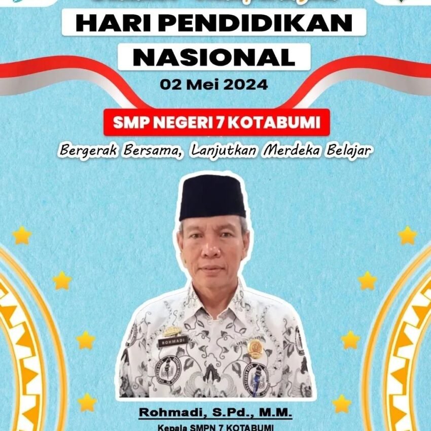 Selamat Memperingati Hari Pendidikan Nasional 02 Mei 2024  Bergerak Bersama Lanjutkan Merdeka Belajar #sekolahsiagakependudukan